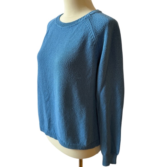 J MCLAUGHLIN SWEATER COTTON BLD LOOSE KNIT CREWNECK COASTAL CHIC CASUAL M - Picture 4 of 9